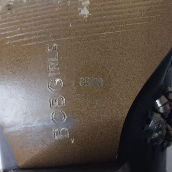 BCBGirls Dark Brown Embellished Mules Leather Western - Picture 8 of 11